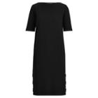 Ralph Lauren Lace-up Ponte Dress Polo Black