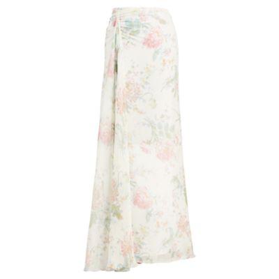 Ralph Lauren Victoria Floral Silk Skirt Vanila Multi