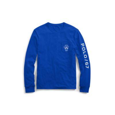 Ralph Lauren Custom Slim Fit Cotton T-shirt Sapphire Star