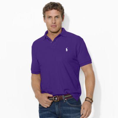 Ralph Lauren Men's Cotton Mesh Polo Shirt Vista Purple L Tall