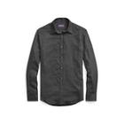 Ralph Lauren Houndstooth Cashmere Shirt Charcoal And Black