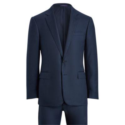 Ralph Lauren Birdseye Wool Suit Navy And Black