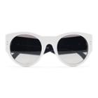 Ralph Lauren Greek-key Round Sunglasses White/greek Print