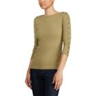 Ralph Lauren Lauren Lace-up Stretch Cotton Top