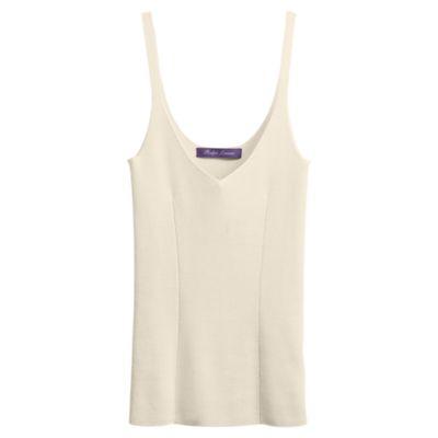 Ralph Lauren Merino-silk Tank Top Vanilla