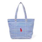 Polo Ralph Lauren Striped Canvas Tote Blue/white