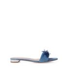 Ralph Lauren Meggie Suede Slide Chambray Blue