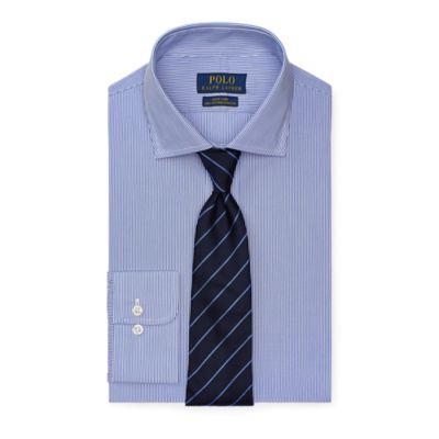 Ralph Lauren Custom Fit Striped Shirt Crystal Blue/white