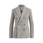 Ralph Lauren Knit Double-breasted Blazer Soft Flannel Heather