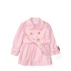 Ralph Lauren Cotton Swing Trench Coat Bath Pink 18m