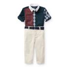 Ralph Lauren Fun Shirt, Pant & Belt Set Navy Multi 3m