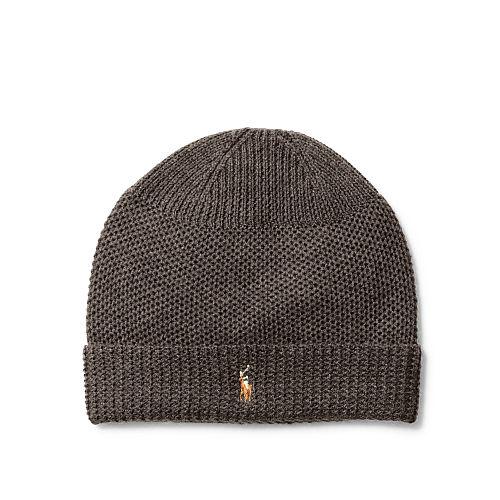 Polo Ralph Lauren Merino Wool Thermal Stitch Hat Newcastle Brown