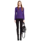 Ralph Lauren Cable-knit Cashmere Sweater Bright Purple Heather