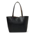 Ralph Lauren Faux Leather Tote Black/taupe