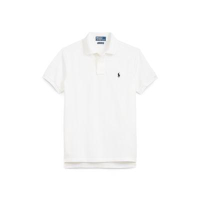 Ralph Lauren Custom Fit Stretch Mesh Polo White