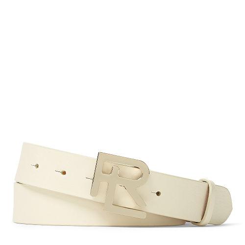 Ralph Lauren Rl Calfskin Belt Bone
