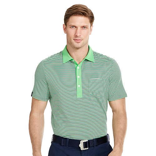 Ralph Lauren Rlx Golf Active-fit Performance Polo Green/navy/white