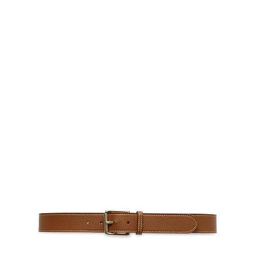 Polo Ralph Lauren Pebbled Leather Belt Cuoio
