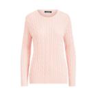 Ralph Lauren Cable Cotton-blend Sweater Pale Rose