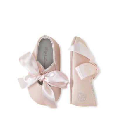 Ralph Lauren Briley Lambskin Slipper Pink Lambskin 1 (6-12 Wks)