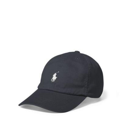 Ralph Lauren Cotton Chino Baseball Cap Dark Carbon Grey
