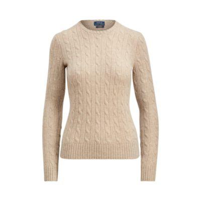 Ralph Lauren Cable-knit Cashmere Sweater Oatmeal Heather