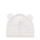Ralph Lauren Bear-ear Cotton Hat Delicate Pink/white 3-6m