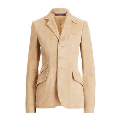 Ralph Lauren Alastair Suede Hacking Jacket Tan