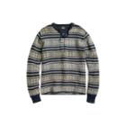 Ralph Lauren Cotton-blend Henley Sweater Indigo Cream