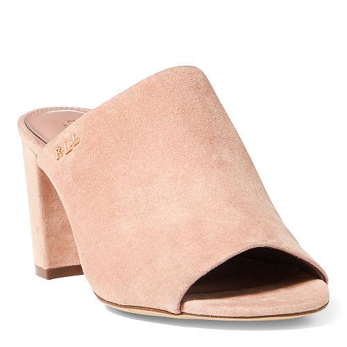 Ralph Lauren Lauren Harlowe Suede Slide Sandal