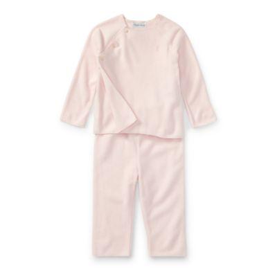Ralph Lauren Fleece Top & Pant Set Morning Pink 3m
