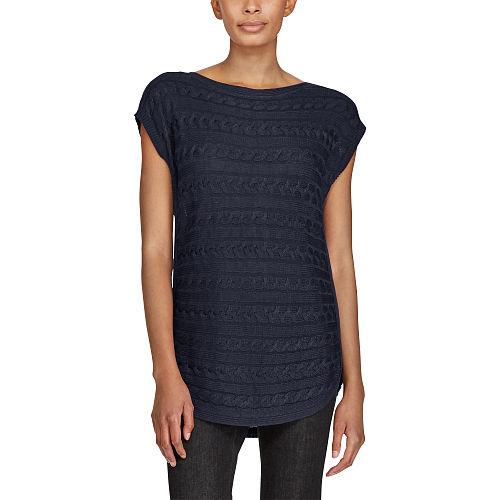 Ralph Lauren Lauren Cable Cap-sleeve Sweater