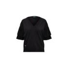 Ralph Lauren Ruffle-sleeve Top Polo Black
