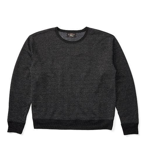 Ralph Lauren Rrl Fleece Crewneck Sweatshirt Black