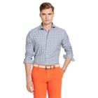 Polo Ralph Lauren Plaid Cotton Poplin Shirt Blue/yellow Multi