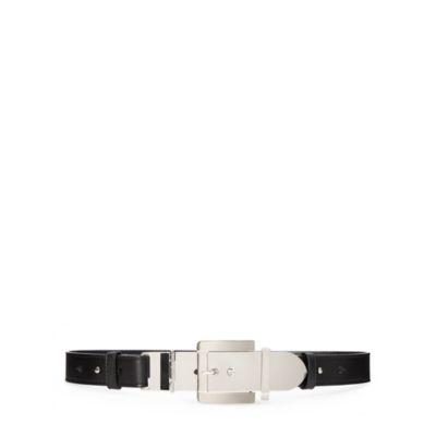 Ralph Lauren Letter Opener Calfskin Belt Black