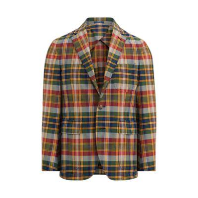 Ralph Lauren Morgan Madras Sport Coat Blue/red/yellow