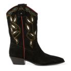 Ralph Lauren Makayla Cowboy Boot Black Multi