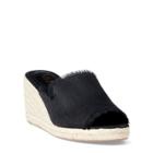 Ralph Lauren Carlynda Linen Espadrille Black