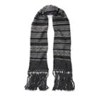 Ralph Lauren Lauren Striped Fair Isle Scarf Charcoal Tonal