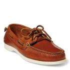 Ralph Lauren Telford Calfskin Boat Shoe Tan