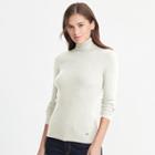 Ralph Lauren Lauren Petite Ribbed Turtleneck Sweater Antique Ivory