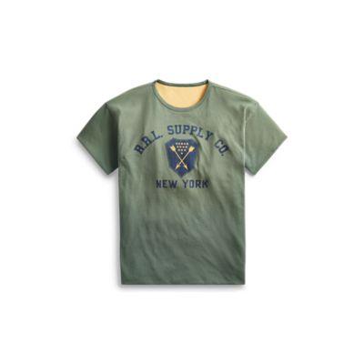 Ralph Lauren Reversible Cotton T-shirt Green Gold