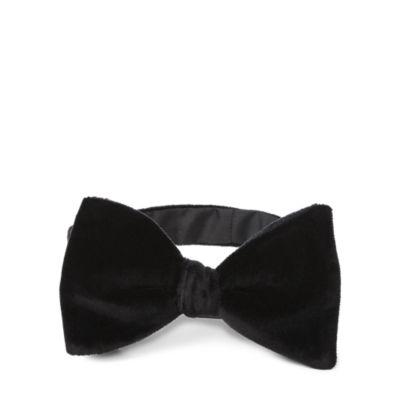 Ralph Lauren Pre-tied Velvet Bow Tie Black