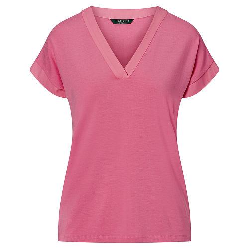 Ralph Lauren Lauren Petite Color-blocked Jersey Top Peace Rose