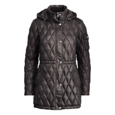 Ralph Lauren Quilted Drawcord Down Jacket Black