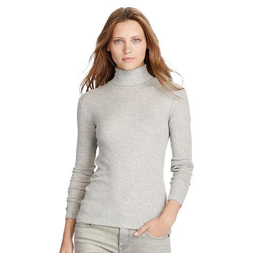 Polo Ralph Lauren Ribbed Wool-blend Turtleneck Stonehenge Heather