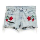 Ralph Lauren Denim & Supply Rose-embroidered Denim Short Rosen