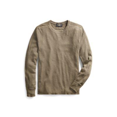 Ralph Lauren Waffle-knit Cotton Crewneck Leek