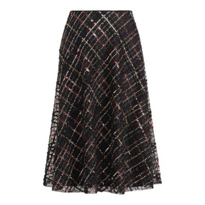 Ralph Lauren Angelica Beaded Tulle Skirt Black